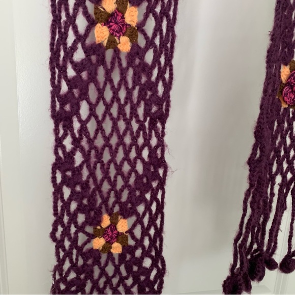 Purple Flower Scarf NEW - Picture 3 of 10